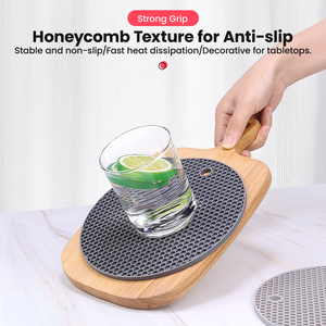 Sous-plats en silicone résistants à la chaleur, antidérapants, supports pour cuillères, dessous de plat, avec logo personnalisé - Product Image 5