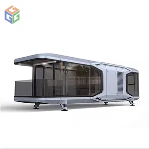 Luxury homes prefab houses capsule cabin kits prefab container house 2 bedrooms