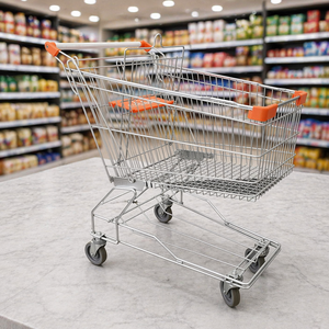 Carritos de Compra Dika para Comercios Minoristas, Carrito de Compra de Metal de 4 Ruedas para Supermercado - Product Image 1