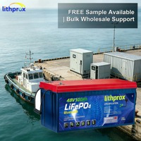 Batterie LiFePO4 51.2V 100AH 5KW Grade A 6000+ Cycles Batterie Marine BMS Intelligent Bluetooth M8 Terminal CE RoHS IP67 OEM ODM