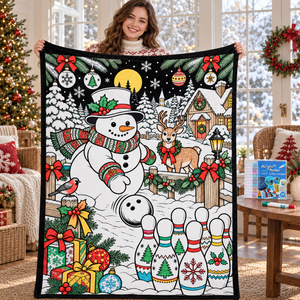 Couverture de Noël DIY à colorier en gros, lavable, en flanelle douce, pour graffiti, cadeau familial pour lit et canapé - Product Image 6