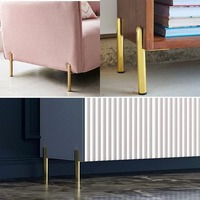 Moderne Luxus-Metallmöbelbeine, Hochbelastbare Kohlenstoffstahl-Stützfüße für Sofa, TV-Ständer, Couchtisch & Nachttisch, Maßgefertigte Hardware