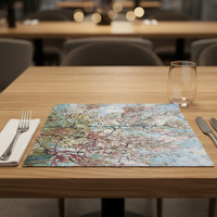 Set de table carré moderne en coton, écologique, résistant à l'huile, durable, pour salle à manger et cuisine, vente en gros directe d'usine en stock