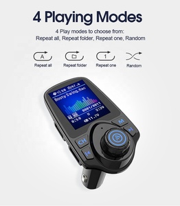 AGETUNR-transmisor FM T11D V5.0 con Bluetooth para coche, kit de manos libres con pantalla a color TFT de 1,8 pulgadas, reproductor de música MP3 AUX - Product Image 3
