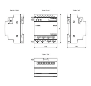 Module d'extension de contrôle industriel LOGO DM16 24R pour contrôleur programmable SIMATIC PLC, mémoire flash pour 8 - Product Image 3
