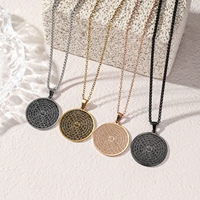 Collar con Colgante de Acero Inoxidable con 100 Nombres de Alá, Joyería Islámica Musulmana Árabe, Venta al por Mayor para Mujeres y Hombres, Eid Ramadán