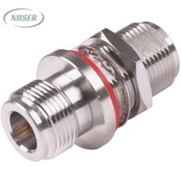 172124 Amphenol RF N-Type Jack to Jack Adapter 50 Ohm Bulkhead IP67 Brass White Bronze DC-6GHz