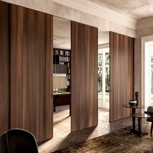 Puerta Corredera de Madera de Nogal Estándar Europeo, Puerta Corredera Interior Invisible, Puerta Corredera Oculta Invisible, Puerta Corredera Plana Invisible - Product Image 1