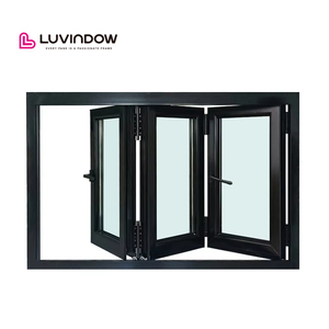 Phong cách Mỹ sản xuất nhôm cửa hàng điện dọc trượt bi-gấp lên <span class=keywords><strong>Windows</strong></span> - Product Image 4