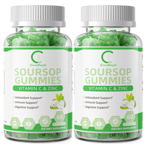 Gummies au corossol <span class=keywords><strong>GPGP</strong></span> GreenPeople pour adultes, véganes, sans OGM, favorisent l'immunité, la digestion, la santé de la peau et la fonction cellulaire - Product Image 1