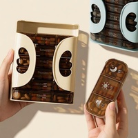 Boîte de rangement pour pilules en plastique PP sept jours avec support, couleurs occultantes, pour médicaments quotidiens, fabriquée en Chine, vente en gros