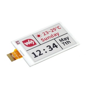 จอแสดงผล E-Ink ขนาด 2.7 นิ้ว (B) ความละเอียด 264x176 สีแดง / ดำ / ขาว, แบบ SPI, ไม่มี PCB - Product Image 2