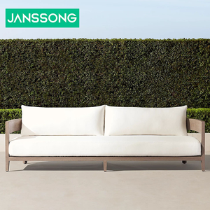 Conjunto de Sofás de Exterior para Hotel, Muebles de Jardín de Teca para Patio de Villa, Conjunto de Sofás de Jardín de Lujo, Conjunto de Muebles de Patio de Sofás de Exterior Modernos para Resort - Product Image 4