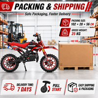 Motor Trail Mini 49CC Bertenaga Gas dengan Pendingin Udara, Starter Tarik, Rem Cakram untuk Berkendara di Luar Ruangan