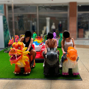 Dinosauro Animatronico Cavalcabile per Bambini - Giostra per Parchi Avventura all'Aperto <span class=keywords><strong>con</strong></span> Costruzione in Fibra di Vetro e Acciaio - Product Image 4