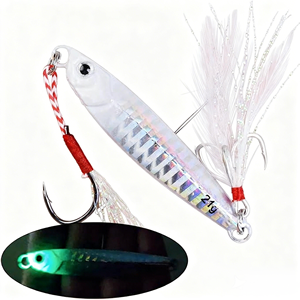 Leurre en métal imprimé en 3D ALPHA 5g-80g : Leurre de jigging rapide/lent pour la pêche en mer et en eau douce au bar - Product Image 5