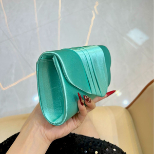 Nouveauté : Sac à chaîne plissé minimaliste, chic et sophistiqué, style européen, sac bandoulière et pochette pour femmes - Product Image 3