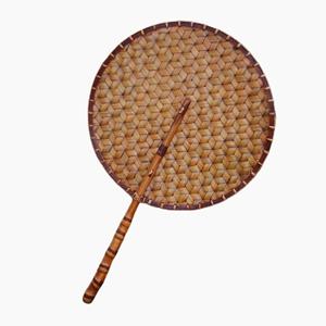 Handmade Bamboo Woven Fan Round Natural Craft Chinese Traditional Fan Art Collectible Gift - Product Image 5