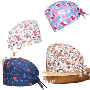 Gorro de Enfermera Tejido para Cabello Largo con Botones para Uso Hospitalario, Uniforme de Mujer en Spandex/Poliéster - Product Image 1