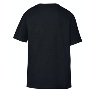 เสื้อยืดผู้ชายผ้าฝ้ายทรงหลวมแขนสั้นสีดำ - Product Image 2