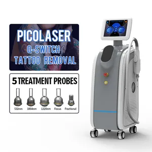 RoHS CE Approved Professional Picosecond 1064 nm 755nm 532nm q switched Nd Yag Pico Laser Tattoo Removal machine price
