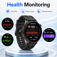 Montre connectée ronde de 1,52 pouce, double Bluetooth 5.3, appels, IP67, fréquence cardiaque, SpO2, suivi d'activité, charge magnétique, OEM ODM