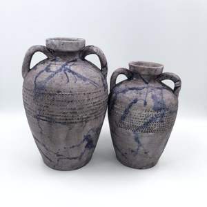 Grand Pot Amphora Décor Antique Urnes Design Rétro Vase De Sol Poterie Pot De Fleur avec Poignées pour Hôtel Maison Ferme Décor - Product Image 5