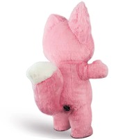 Costume de mascotte de renard rose gonflable en fourrure, style dessin animé, pour adulte, idéal pour carnaval, activités, fête, cosplay, tenue en peluche