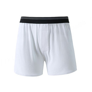 Logotipo personalizado Nuevo y elegante 95 algodón Tiro medio Tamaño completo Color liso Bragas para hombre Pantalones cortos largos sueltos de alta calidad - Product Image 5