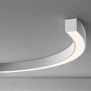 Lámpara LED Lineal Curva de Perfil de Aluminio, Forma de S, Lámpara Colgante Enlazable con Luz Blanca Ajustable y Atenuación DALI - Product Image 5
