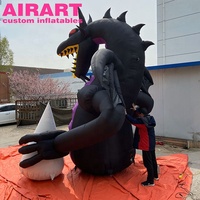 Monster dragon gonflable géant, costume de mascotte de dinosaure respirant, pour noël