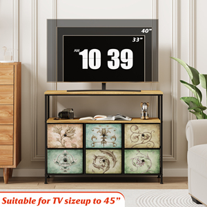 Tủ quần áo cho phòng ngủ với 6 ngăn kéo Mở Kệ vải lưu trữ tủ quần áo ngực của ngăn kéo cho tủ quần áo đầu giường phòng khách hành lang - Product Image 4