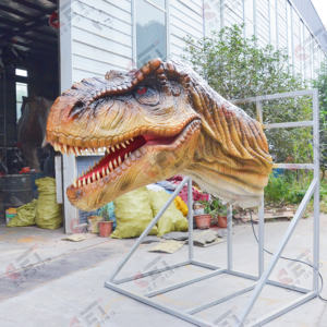 Cabeza de Dinosaurio Animatrónico Robótica para Decoración Interactiva en Parques de Diversiones, Modelos Animatrónicos en Venta - Product Image 6