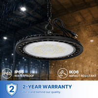 Éclairage LED UFO à économie d'énergie super lumineux 150W 19500LM 120V pour entrepôt, usine, atelier, garantie de 2 ans, IP65, UL, FCC