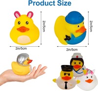 Canards en caoutchouc, assortiment aléatoire de canards en vrac, mini-canards en caoutchouc de 2 pouces pour les jeux de bain, jouets de piscine, cadeaux