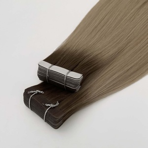 Extensiones de Cabello con Cinta Adhesiva Alineada con la Cutícula 1b Ruso, Extensiones de Cabello con Cinta Adhesiva Fina Invisible para Salón, Cabello Humano Virgen Natural al por Mayor - Product Image 4