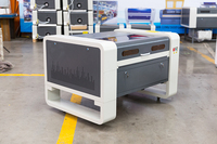Machine de gravure laser avec dispositif rotatif 6040, bouteille de vin, gobelet avec cylindre en verre, objet sur bois acrylique, 60w 80w