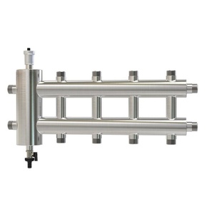 2 -- 12 bucles Acero inoxidable 304 Tubo colector Barra de colector de tubo para sistema de calefacción por suelo radiante - Product Image 2