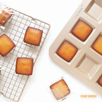 Moule à gâteau financier carré antiadhésif en acier au carbone 12 cavités