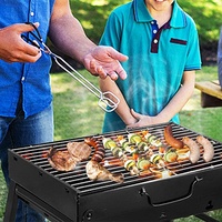Barbecue pliable portable pour camping, gril à charbon de bois pour feu de camp, grille de barbecue