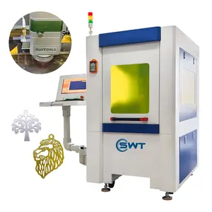 High accuracy CNC fiber laser precision cutting machine for ring jewelry metal dart brass carbon 6040 laser cutter