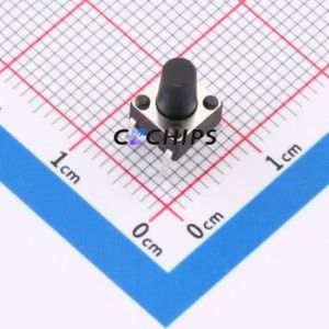 GT-TC096A-H085-L1 Tactile Switch Through hole-4P,6x6mm Switch Single Pole Single Throw Round Button 1.6N Through Hole - Product Image 1