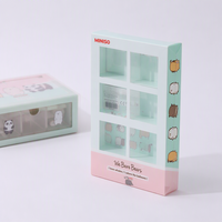 Boîte d'emballage pliable en PVC transparent imprimé, jetable, en promotion, pour présentation