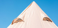 Tente en forme de pyramide indienne, marque privée, glamping, tente de forme conique TP