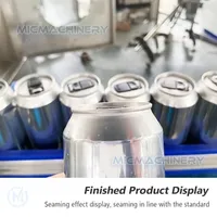 Machine de remplissage robuste pour jus gazeux industriels, station de mise en conserve de liquides haute précision avec interface PLC et contrôle numérique