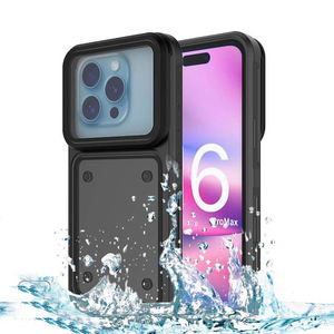 Custodia impermeabile per telefono per <span class=keywords><strong>iPhone</strong></span> 16 <span class=keywords><strong>Pro</strong></span> Max IPX8 360 con Design a corpo intero con cinturino antiurto finestra trasparente Unisex - Product Image 1