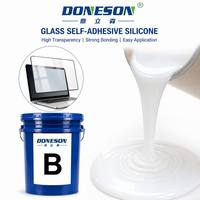 Caoutchouc de silicone liquide auto-adhésif DSA-7840 pour surmoulage de verre, LSR sans apprêt pour pièces en verre de téléphones portables et d'ordinateurs portables