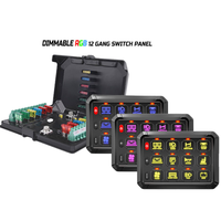 Panel de Interruptores Inalámbrico de 8 Canales para Jeep, UTV, Camioneta, con Retroiluminación RGB, Interruptor Momentáneo, Flash Estroboscópico, 12V/24V, Sistema de Control Inteligente con APP