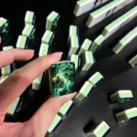 Penjualan Terlaris NOIGA NOIGA-M-74 Set Mahjong Bertema Hutan Hijau Akrilik Ramah Lingkungan Tahan Lama Kustom Tahan Air Portabel Dapat Dilipat