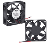 Ventilateur de refroidissement DC sans balais à faible bruit avec roulement à billes, contrôle PWM, 70x70x25mm, 5V 12V 24V, ventilateur axial industriel